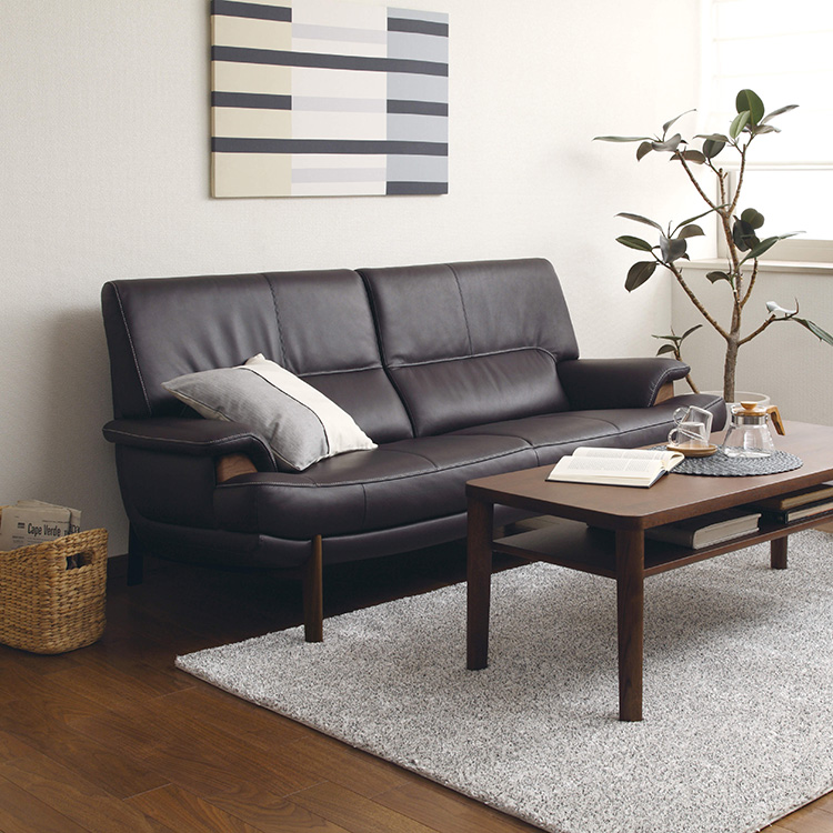 3人掛ソファ ZU2553 ブラックベリー ウォ－ルナットナチュラル 通販