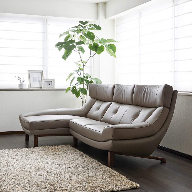 左肘2人掛ソファ ZU4629 グレージュ モカブラウン 通販 | 【公式