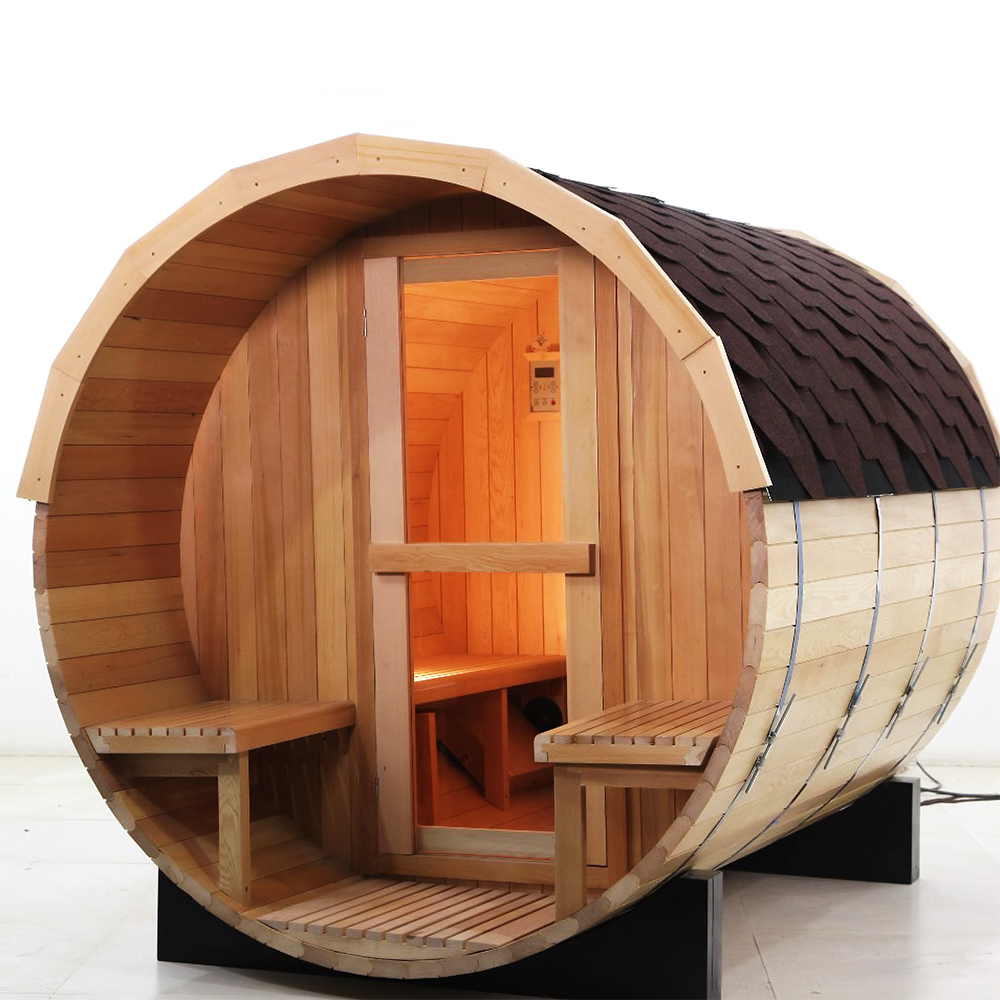 バレル型サウナ ヘムロック 1800x2400mm | エコロキア