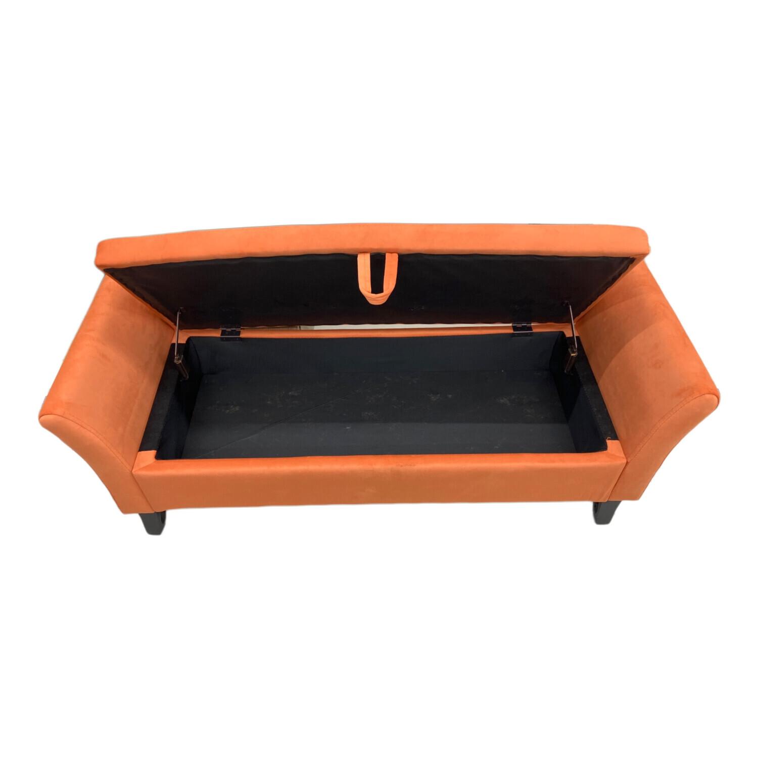 サンコウ 2人掛けソファー アメリカンベンチ オレンジ｜トレファクONLINE