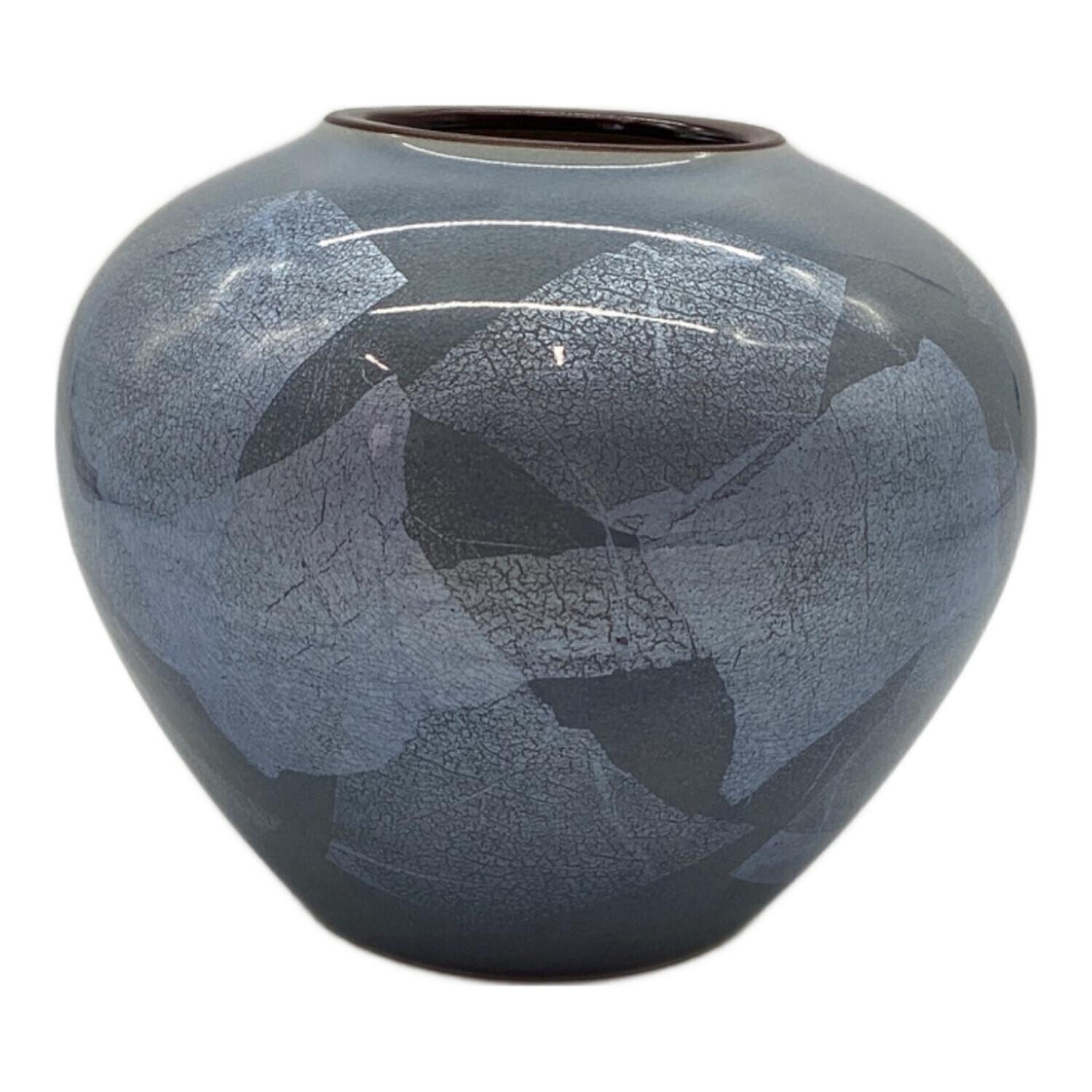 九谷焼（クタニヤキ）九谷宗秀窯 丸花瓶 釉裏銀彩｜トレファクONLINE