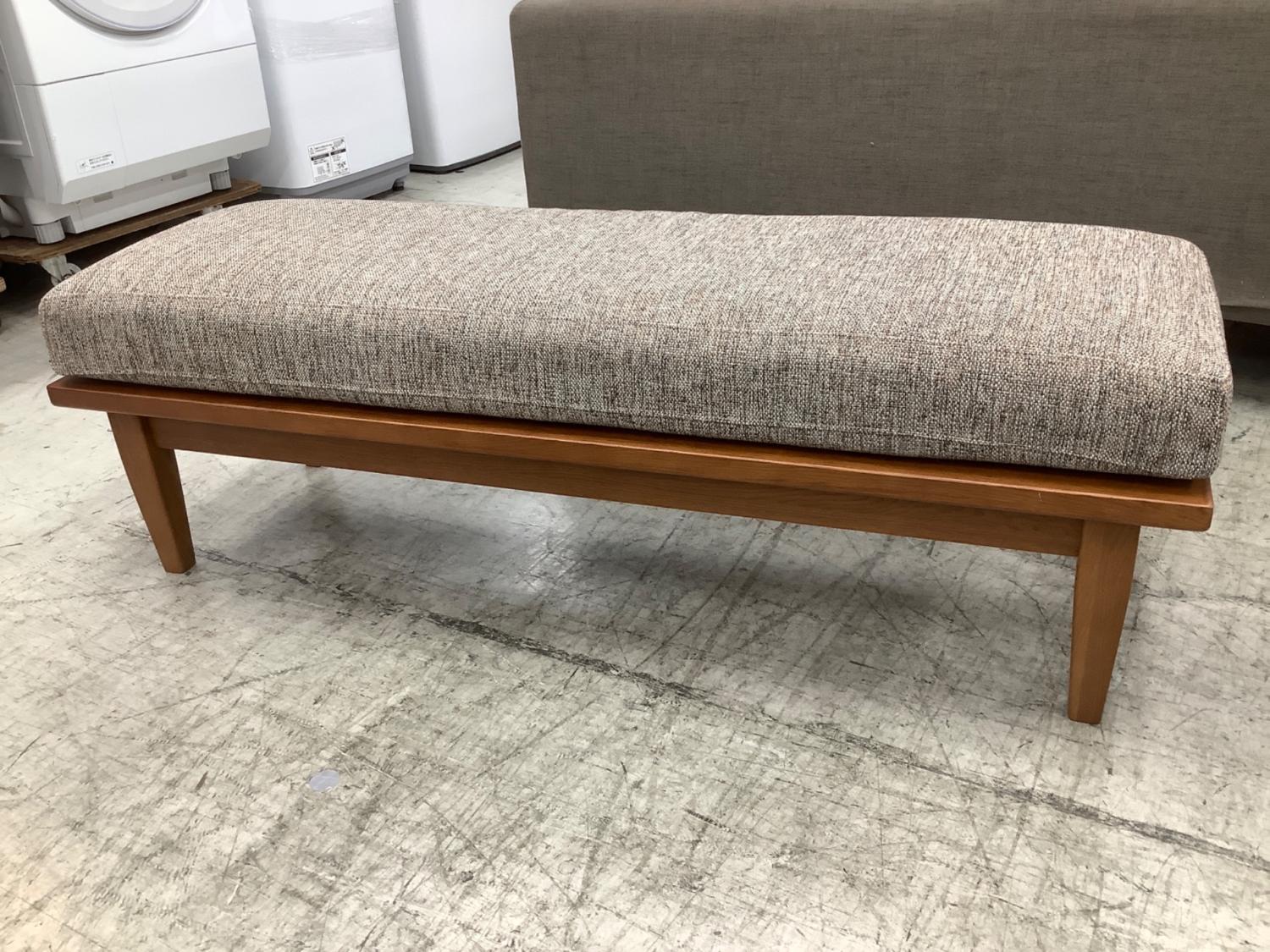 UNICO (ウニコ) ベンチ グレー×ブラウン ファブリック WICK