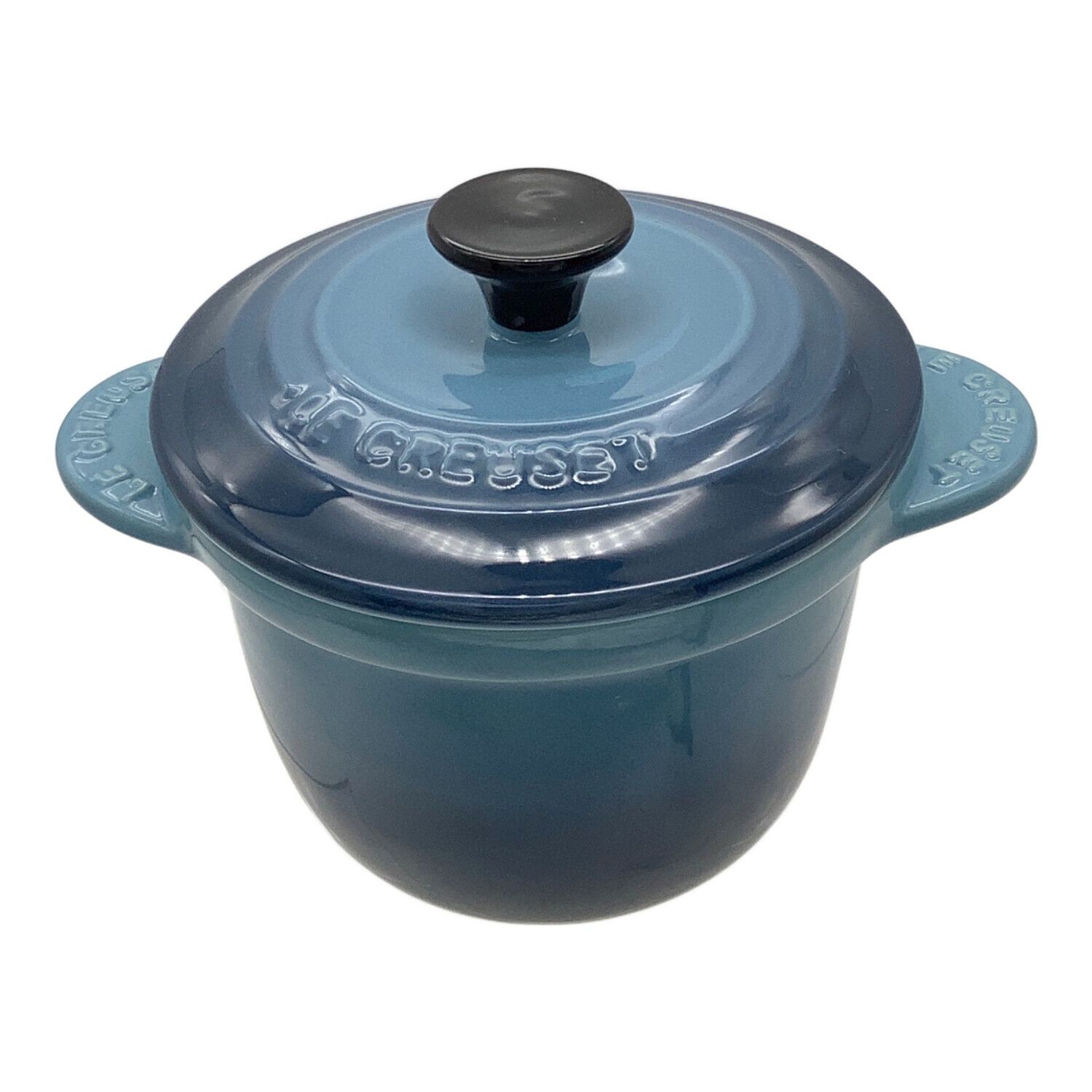 LE CREUSET (ルクルーゼ) ミニココット ブルー エブリィ｜トレファクONLINE