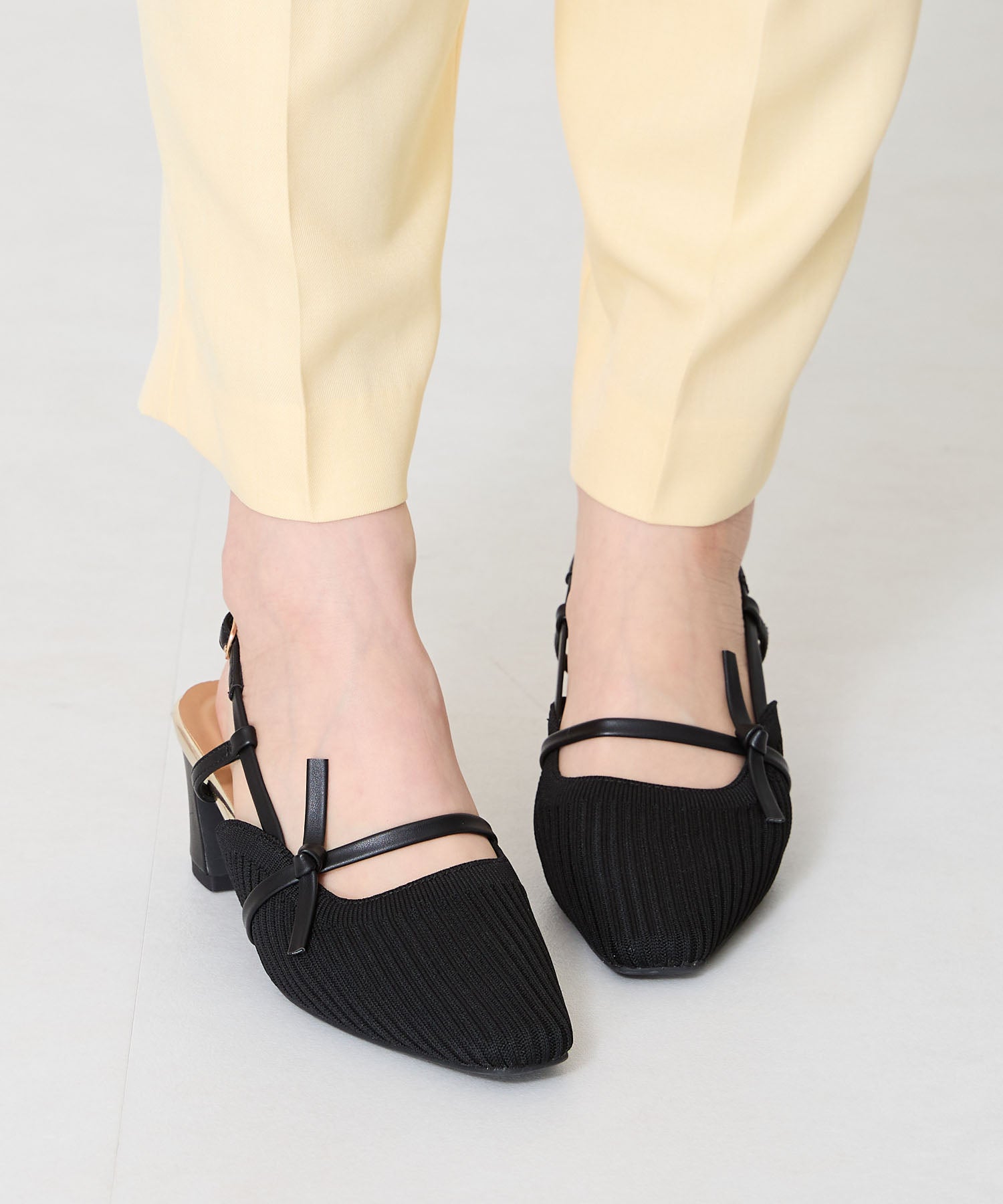 リブニット細ストラップパンプス/51114 – ORIENTALTRAFFIC