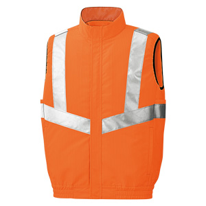 高視認性 クールファンベスト （ファン別売） WEV105上 オレンジ