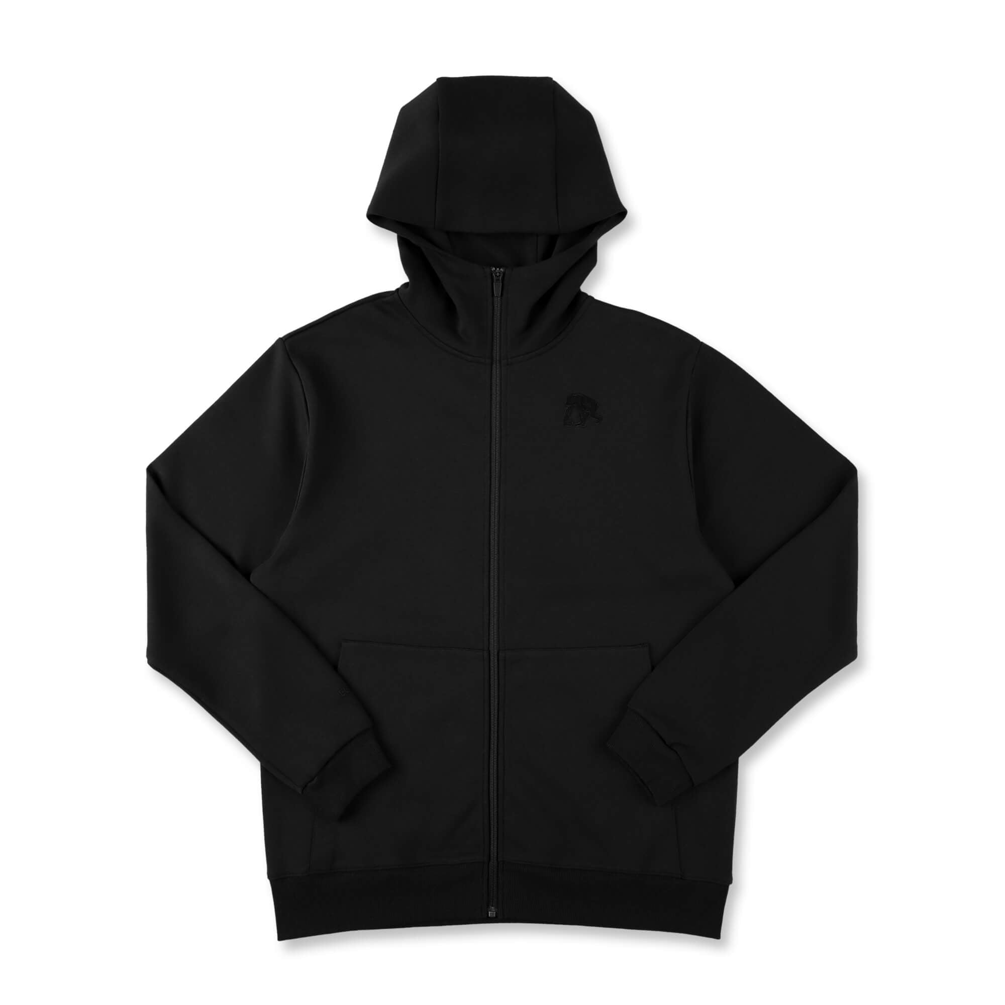 ダブルフェイス スウェット シェニールパッチ ZIPアップパーカ