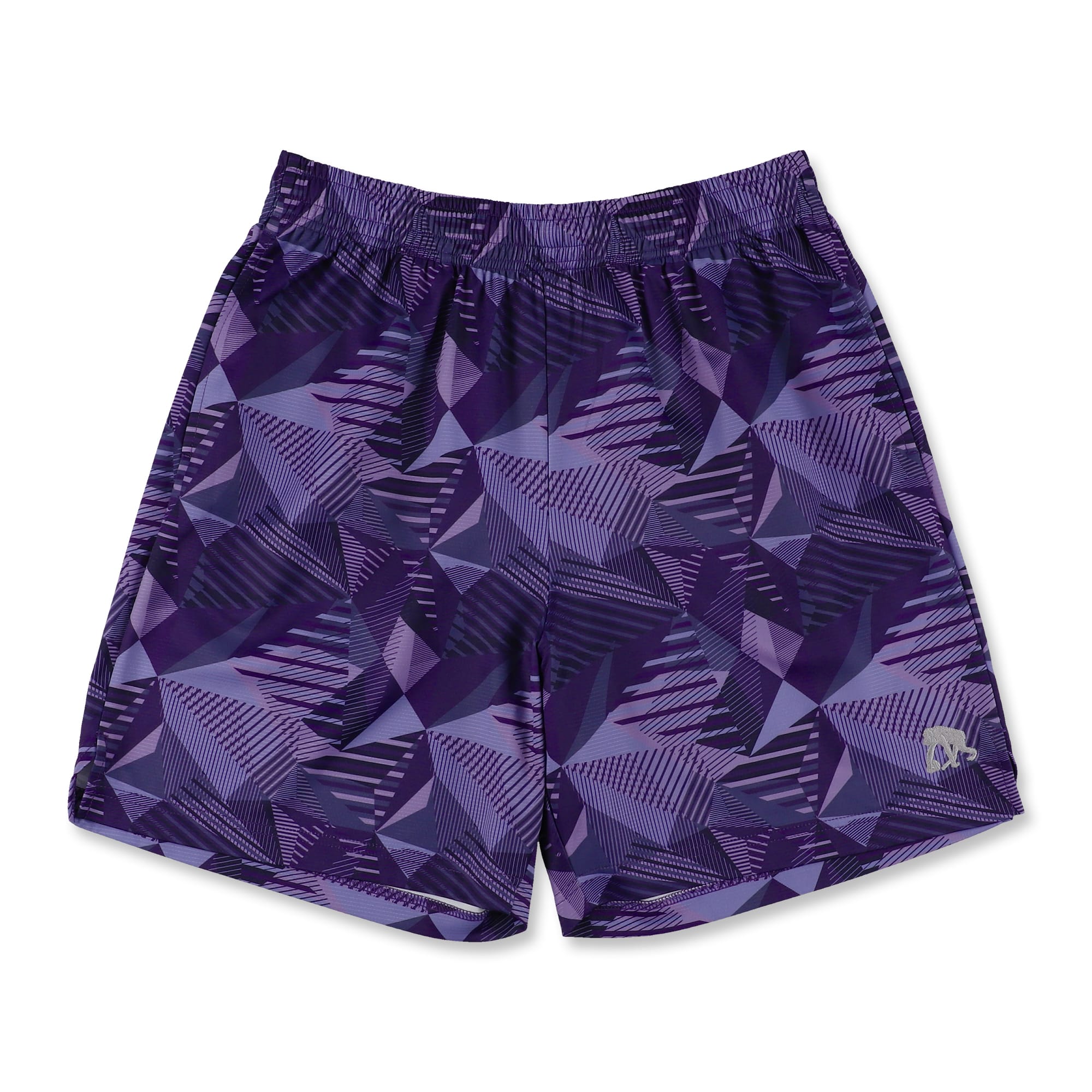 ひざ上丈］ワイドジオメトリック ズームアウト カットオフショート