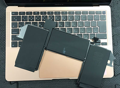 MacBook Air M1 (2020年 A2337)のバッテリー交換修理 | 液晶修理センター
