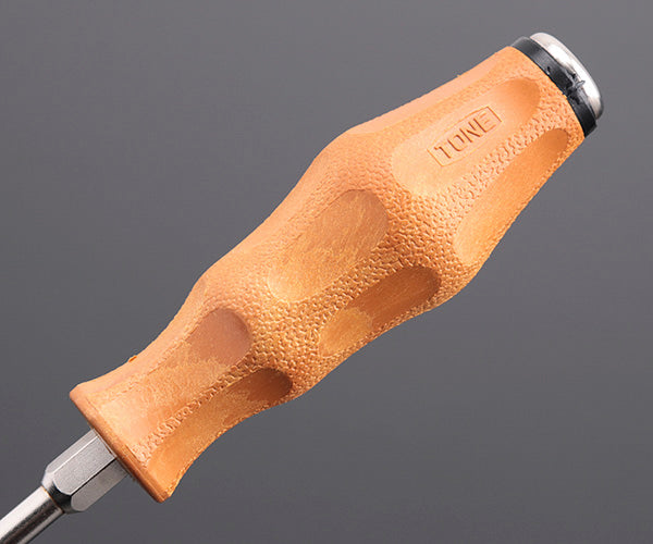 TONE 木柄ドライバー スベランドライバー(貫通) 刃先No.1 軸長75mm