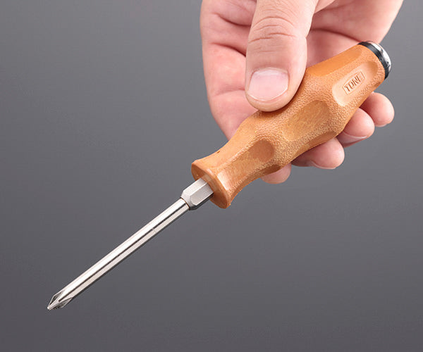 TONE 木柄ドライバー スベランドライバー(貫通) 刃先No.1 軸長75mm