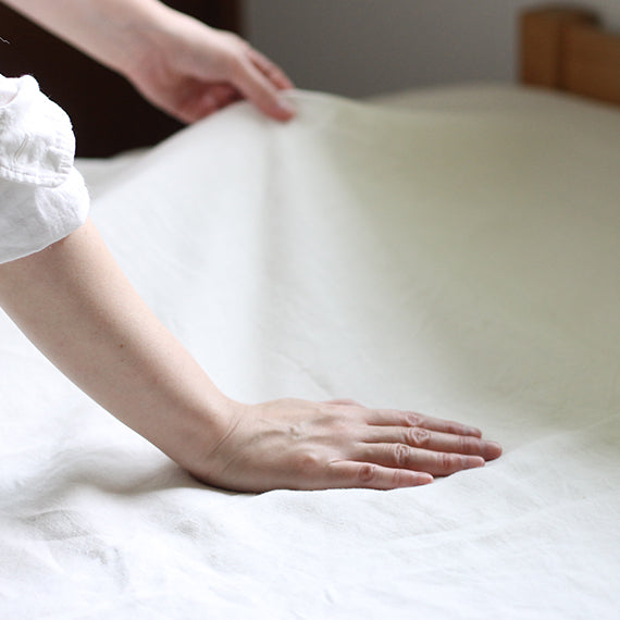 LIBECO／フィッテッドシーツ オーガニックリネン ヘリテージ