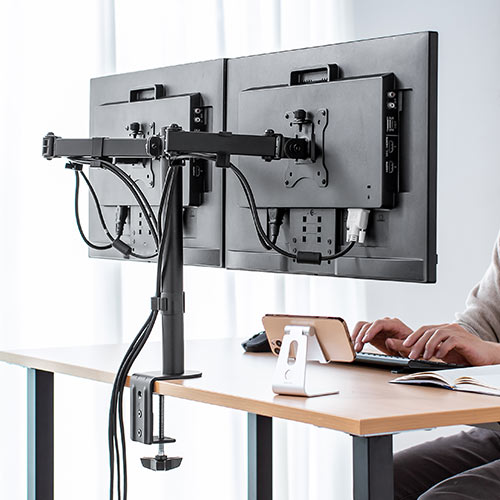 エルゴノミクスショップ/モニターアーム 2画面 ディスプレイアーム