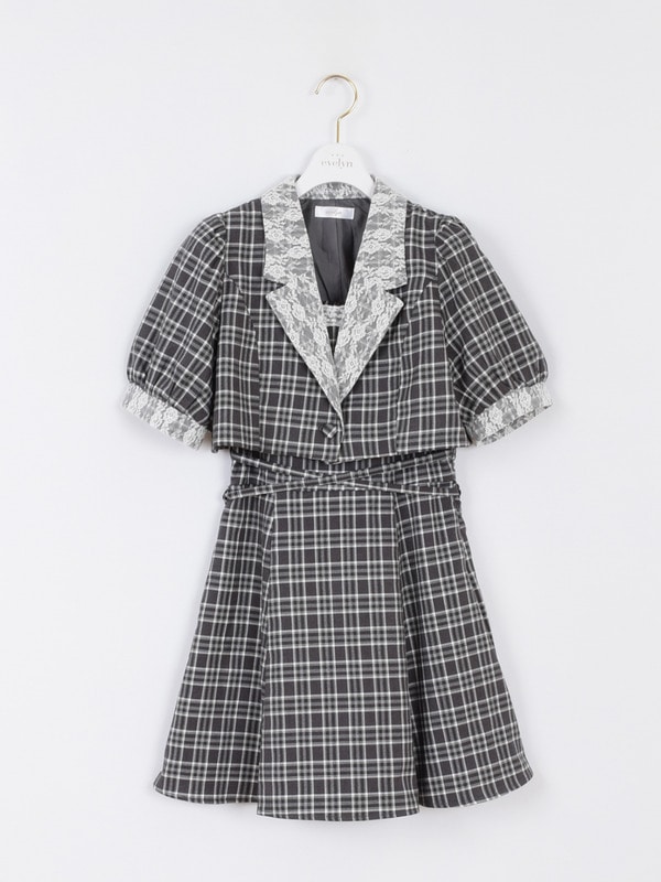 チェックジャケットセットワンピース｜evelyn（エブリン）公式通販サイト