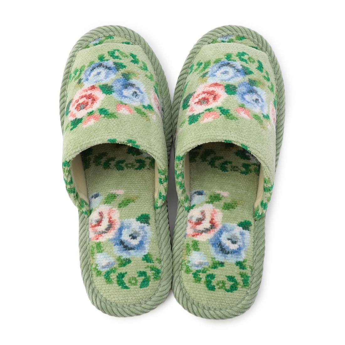 ノスタルジックノート ヒールスリッパ NLN-260249(ペールグリーン