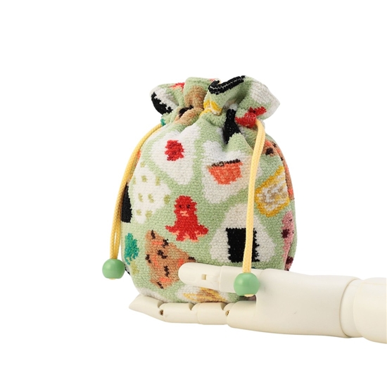 オムスビコロリン 巾着 L/OMK-257137(ペールグリーン): LOVERARY BY