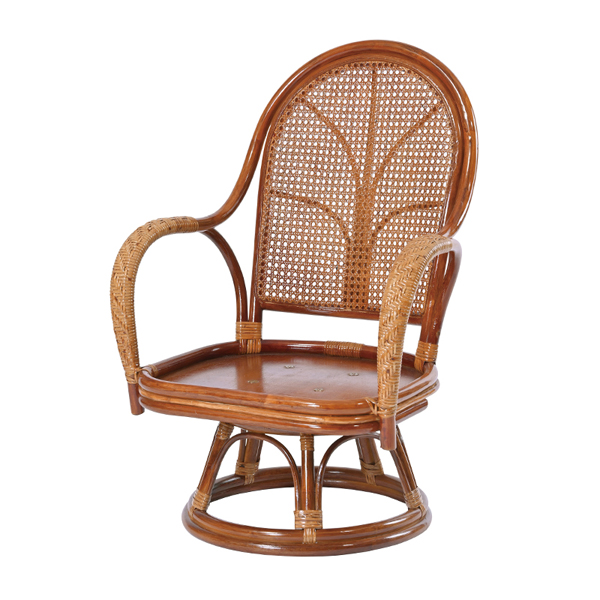 C753HR ラタン ハイバック回転チェア | 【SR-net】Sunflower Rattanの