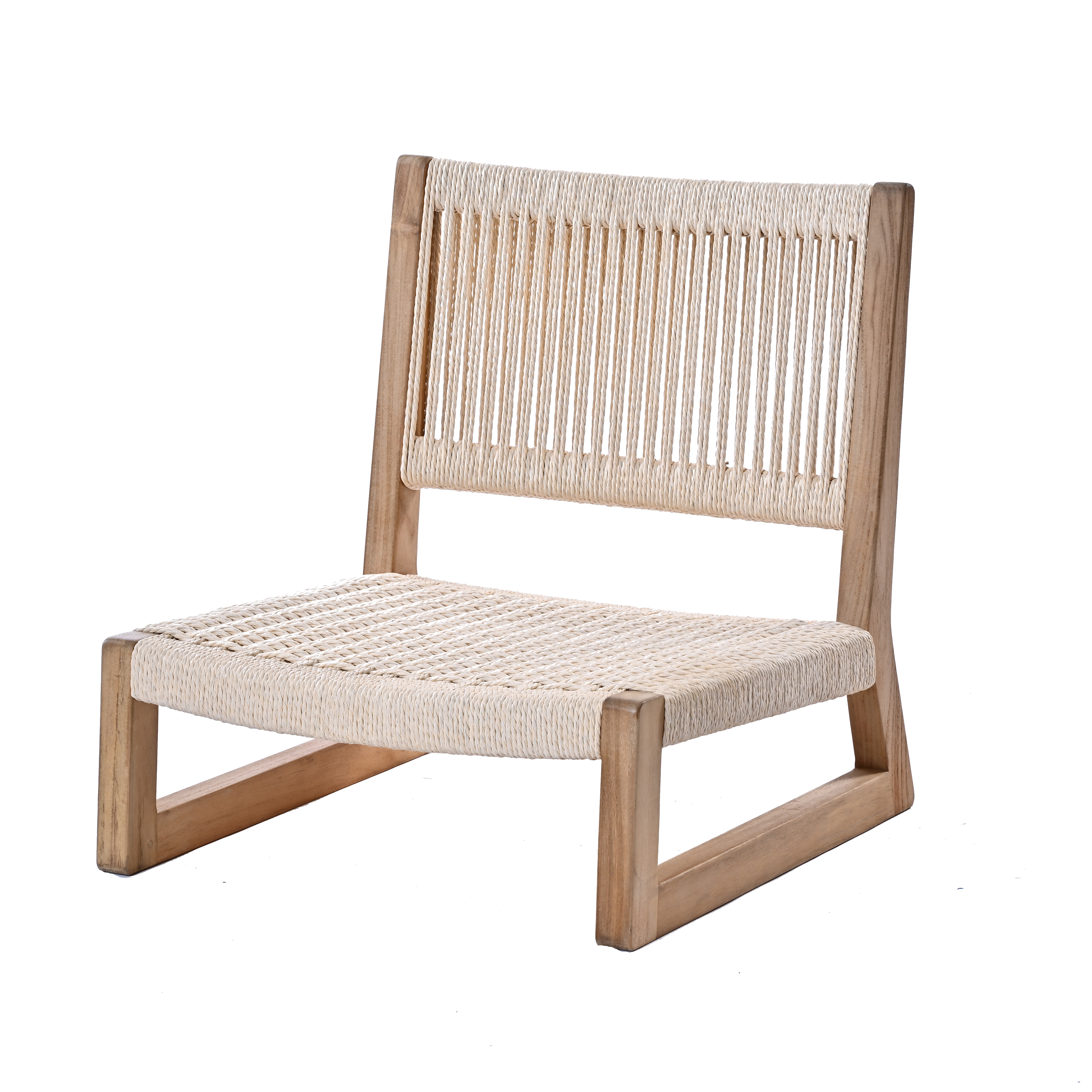 C050RX チーク材 ペーパーコード 座椅子 | 【SR-net】Sunflower Rattan