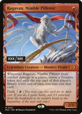 ダブルレインボウ・Foil】(151)《敏捷なこそ泥、ラガバン/Ragavan