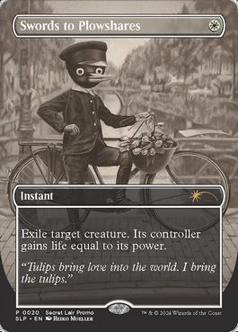 Foil】(020)□ボーダーレス□《剣を鍬に/Swords to Plowshares》[SLP