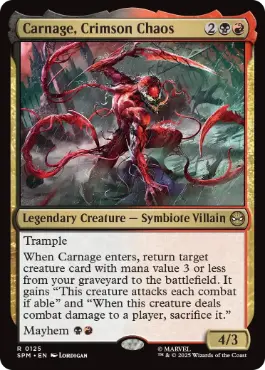 Foil】(125)《真紅の混沌、カーネイジ/Carnage, Crimson Chaos》[SPM