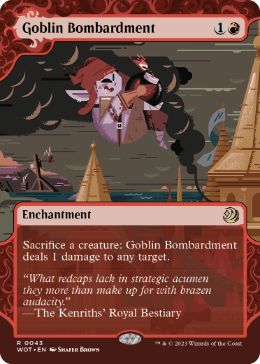 Foil】《ゴブリンの砲撃/Goblin Bombardment》(FNM)[DCIマーク] 赤
