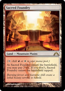 Foil】《聖なる鋳造所/Sacred Foundry》[GRN] 土地R | 日本最大級 MTG