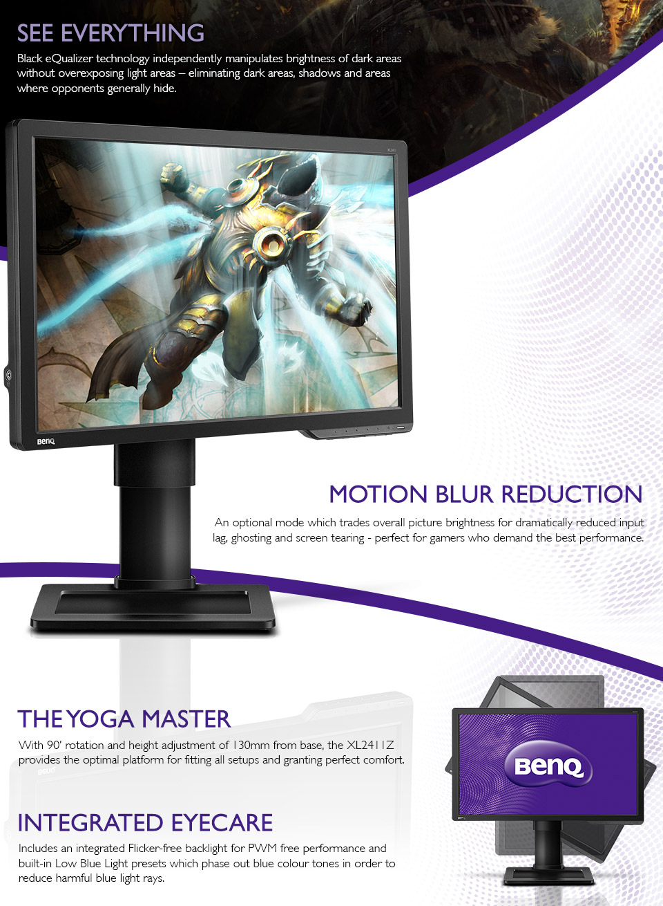 Buy BenQ XL2411Z 24in LED 144Hz Gaming Monitor [XL2411Z] | PC Case
