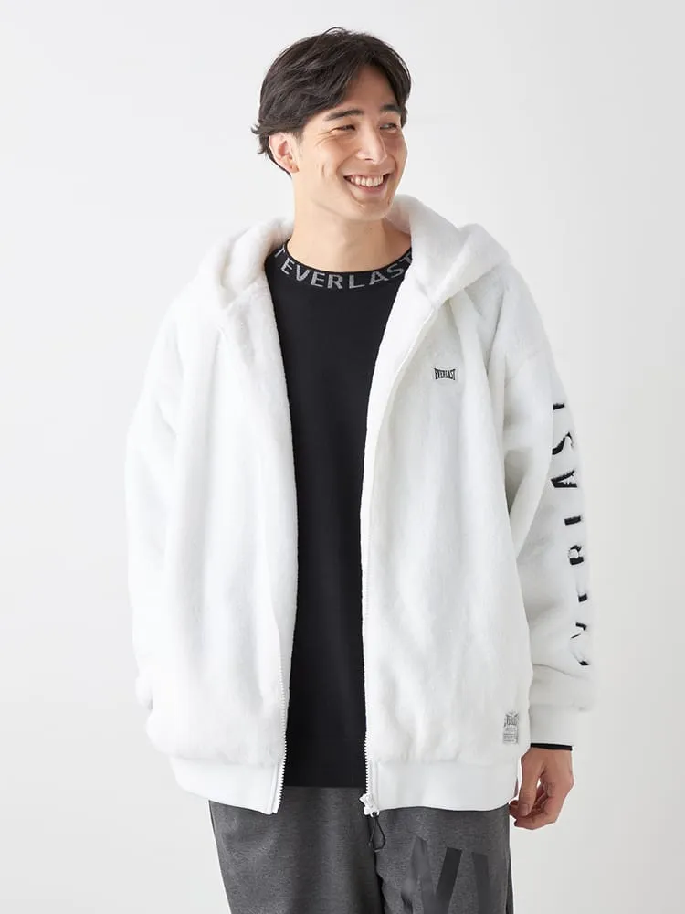 ホワイト 【EVERLAST(エバーラスト)】ボアフリースジャケット