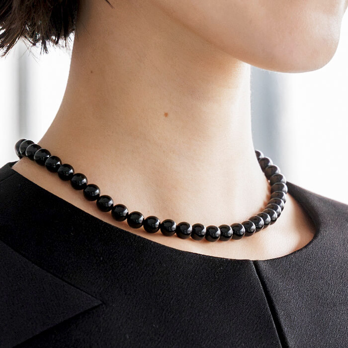 オニキスのマグネットネックレス S・ブラック｜東京ソワール