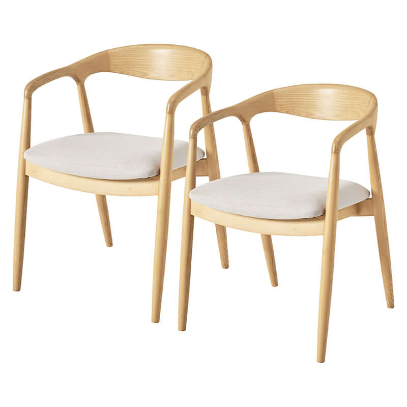 ダイニングチェア おしゃれ 木製 2脚セット アッシュ材 - flatoo