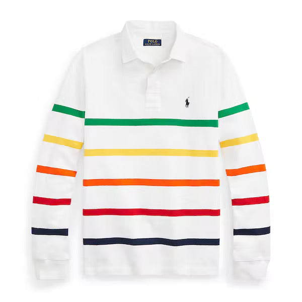 Polo Ralph Lauren Classic Fit Striped Jersey Rugby Shirt – Flashy