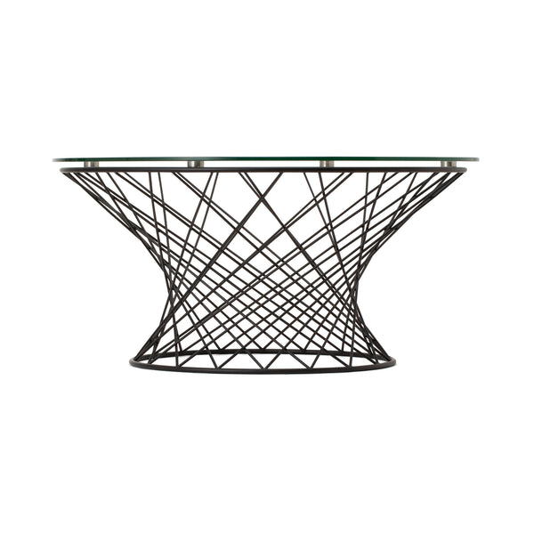 マーリア コーヒーテーブル クリア×ブラック（φ800） | Francfranc