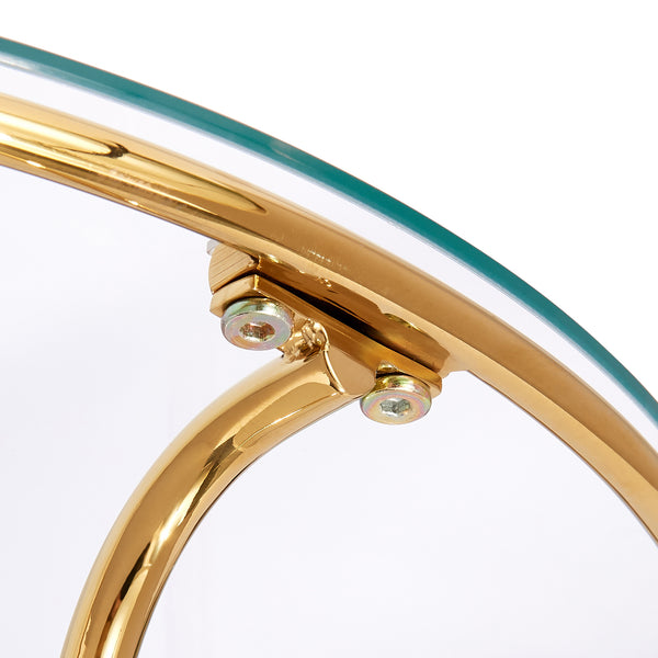 レガート コーヒーテーブル S ゴールド×マーブル （W750