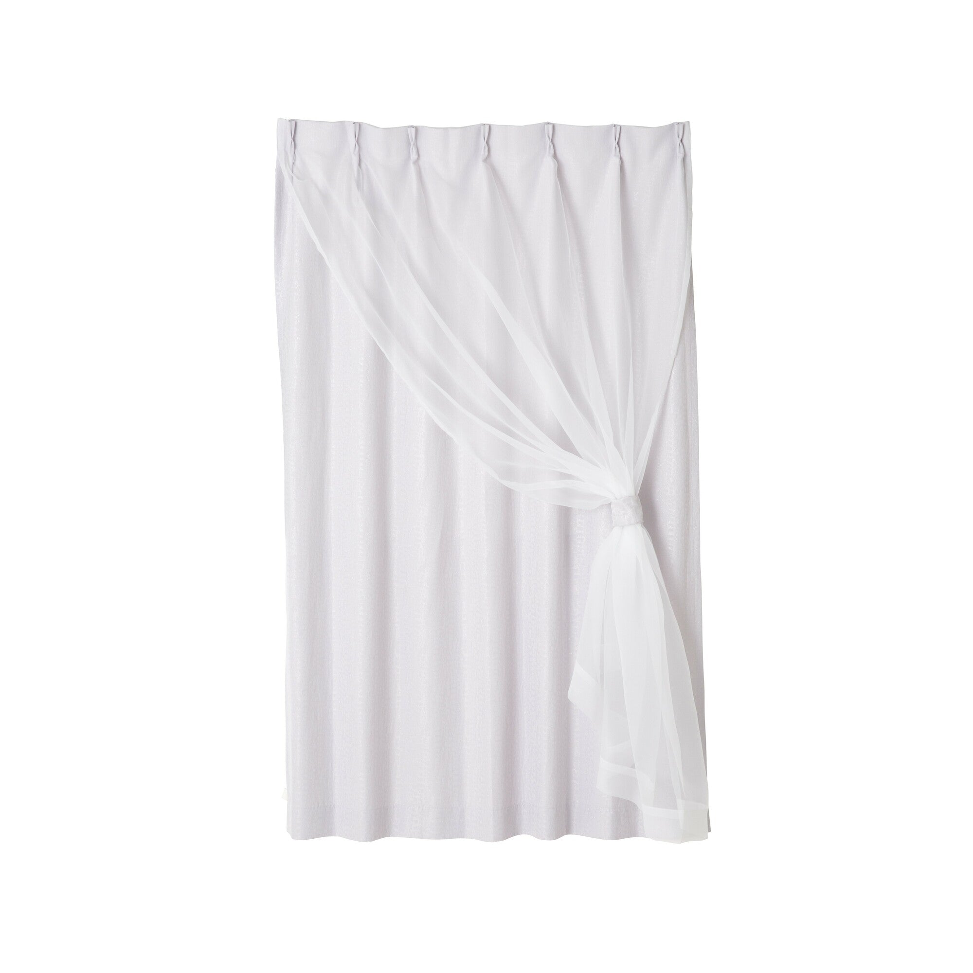 ヴェーリア×ラメルセ ダブルカーテン H1780×W1000 ライトグレー