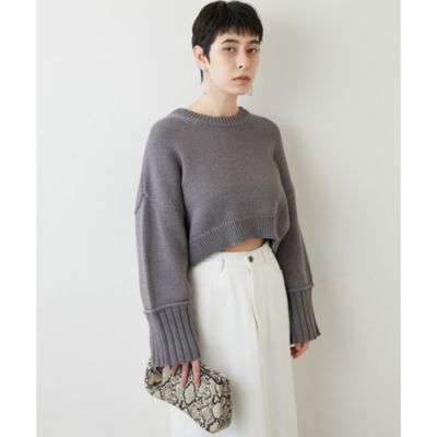 Whim Gazette(ウィム ガゼット)の【THE PAUSE】クロップドニット通販