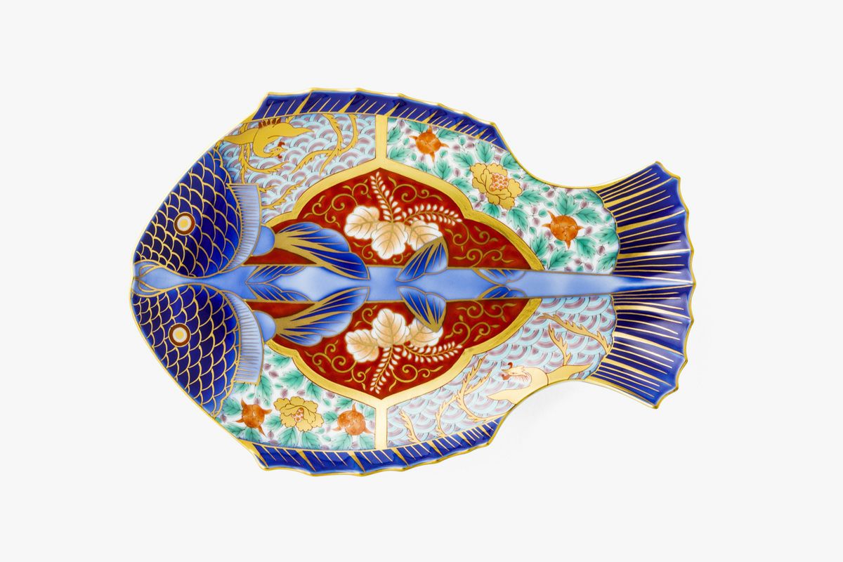 古伊万里鳳凰割地紋 魚型皿 | 有田焼 深川製磁｜公式オンラインストア
