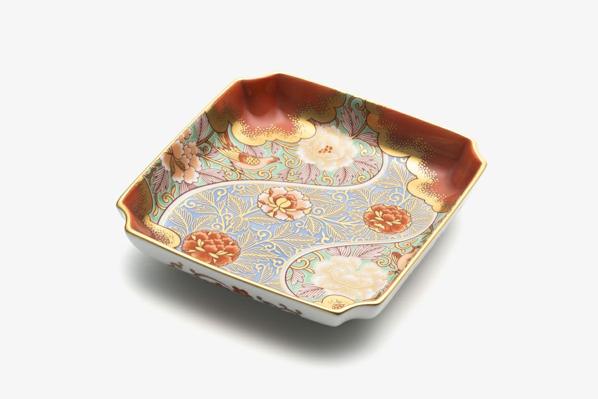 金襴手唐草ひわ色 飾皿 | 有田焼 深川製磁｜公式オンラインストア