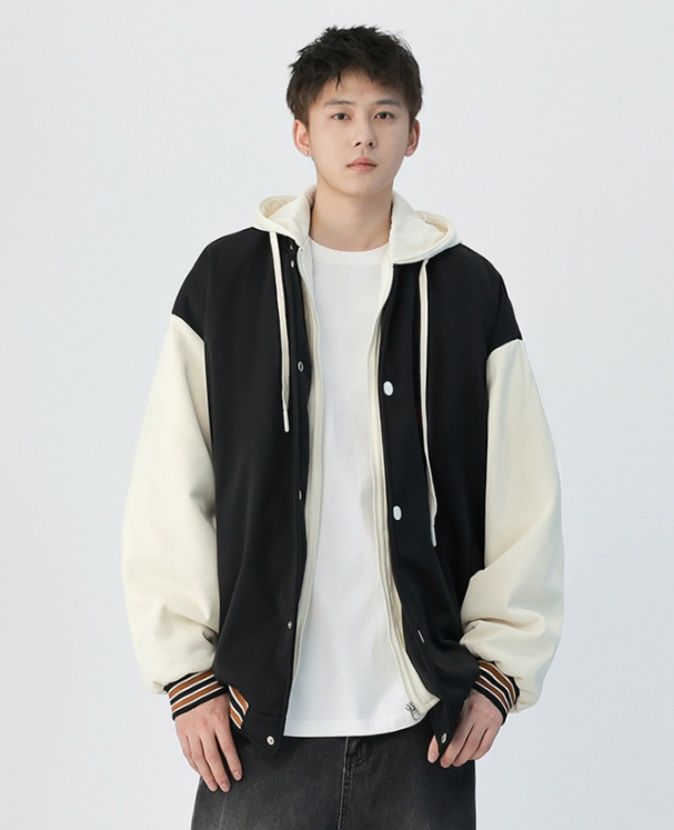 スタジャン 緑 学院風ふわもこフード付きジャンパー 緑|スタジャン専門