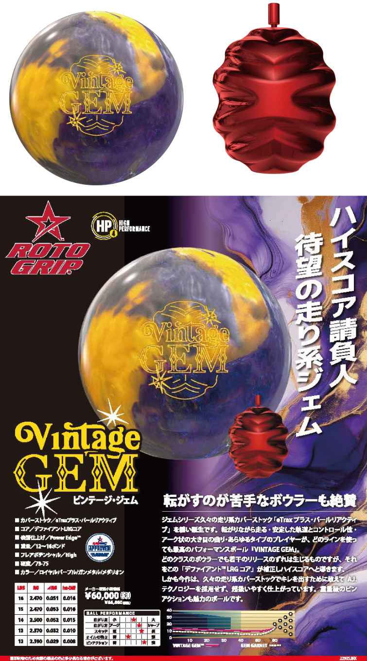 ☆購入特典有り☆【ボウリングボール ロトグリップ ROTOGRIP】 VINTAGE