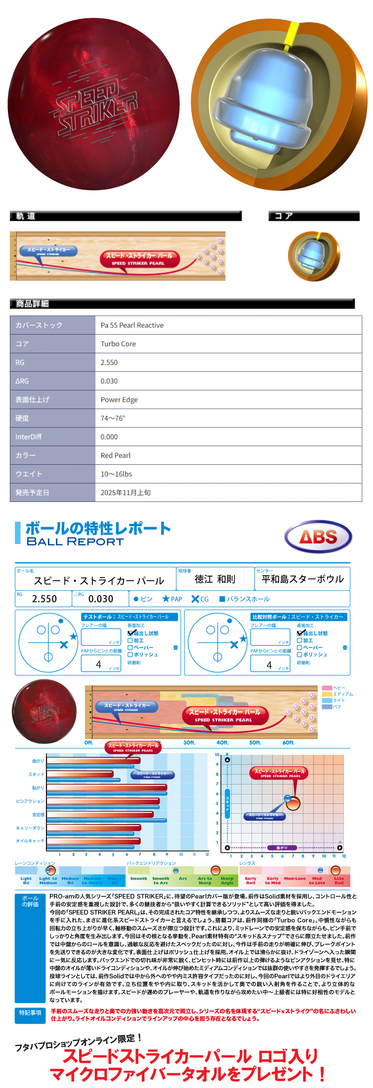 ☆購入特典あり☆【ボウリングボール プロアム PRO-am】スピード